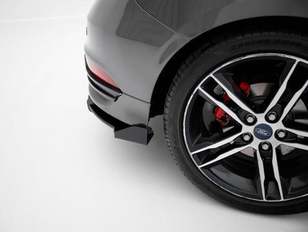Street PRO Rear Diffuser + Flaps Ford Focus ST Mk3 Facelift - Black-Red