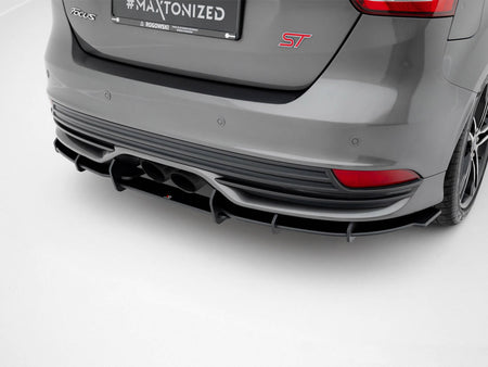 Maxton Design Street PRO Rear Diffuser Ford Focus ST Mk3 Facelift - FOFO3FSTCNC-RS2B - Image 3