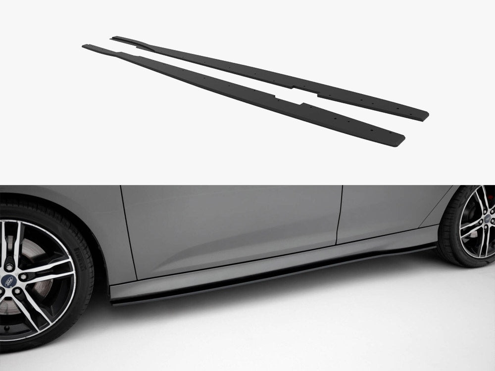 Maxton Design Street PRO Side Skirts Diffusers Ford Focus ST Mk3 Facelift - FOFO3FSTCNC-SD1B - Image 1