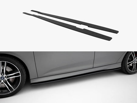 Maxton Design Street PRO Side Skirts Diffusers Ford Focus ST Mk3 Facelift - FOFO3FSTCNC-SD1B - Image 1