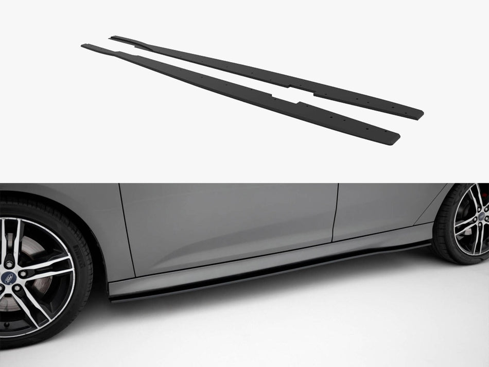 Maxton Design Street PRO Side Skirts Diffusers Ford Focus ST Mk3 Facelift - FOFO3FSTCNC-SD1B - Image 1
