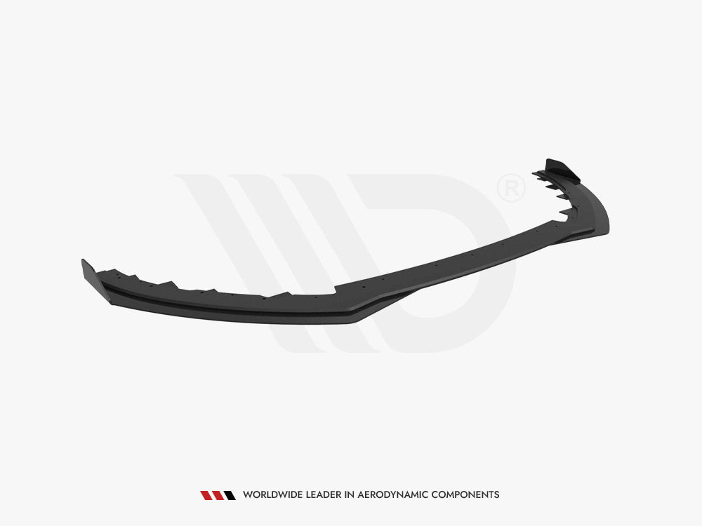 Street PRO Front Splitter + Flaps Ford Focus ST Mk3 Facelift - Black-Red + Gloss Flaps