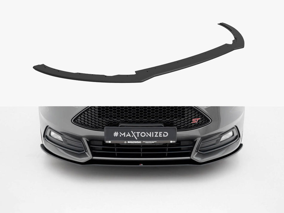 Maxton Design Street PRO Front Splitter Ford Focus ST Mk3 Facelift - FOFO3FSTCNC-FD4B - Image 1