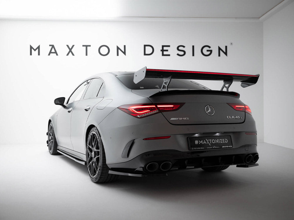 Maxton Design Carbon Spoiler With Internal Brackets Uprights + LED Mercedes-Benz CLA Coupe C118 / C118 Facelift - CF-ME-CLA-118-WING5-INT-245-P+LED - Image 2