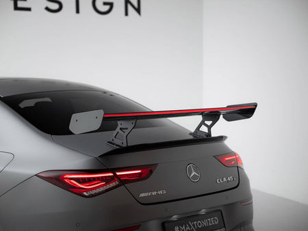 Maxton Design Carbon Spoiler With Internal Brackets Uprights + LED Mercedes-Benz CLA Coupe C118 / C118 Facelift - CF-ME-CLA-118-WING5-INT-245-P+LED - Image 4