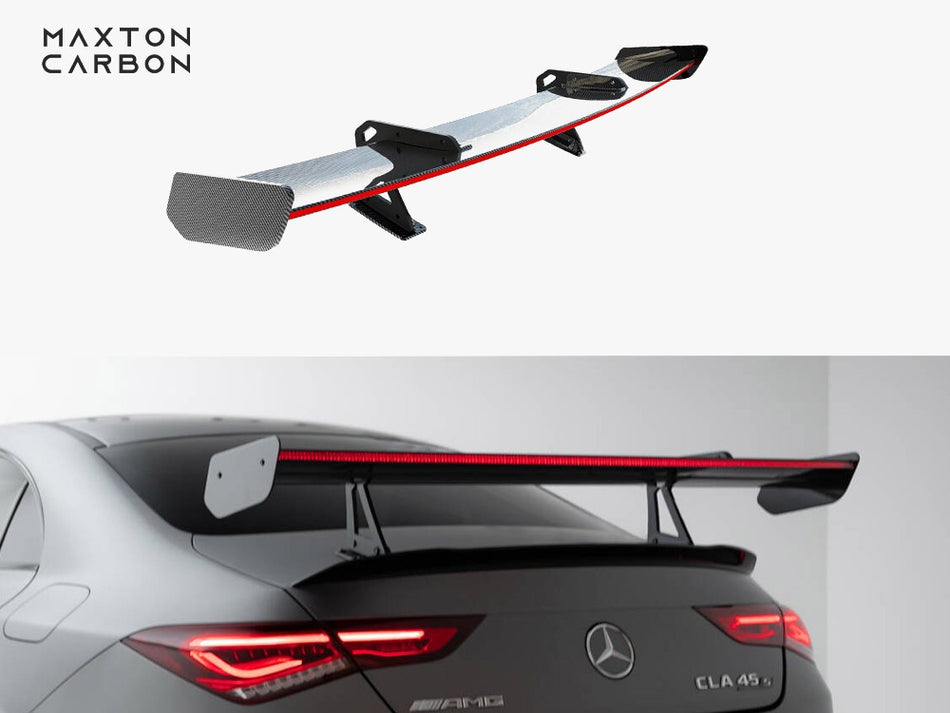 Carbon Spoiler With Upper Swan Mounting + LED Mercedes-Benz CLA Coupe C118 / C118 Facelift
