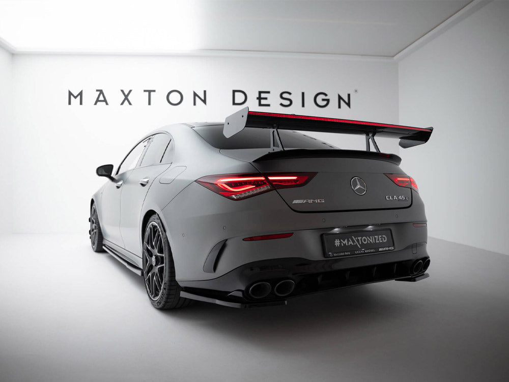 Maxton Design Carbon Spoiler With Upper Swan Mounting + LED Mercedes-Benz CLA Coupe C118 / C118 Facelift - CF-ME-CLA-118-WING5-UPP-245-P+LED - Image 2