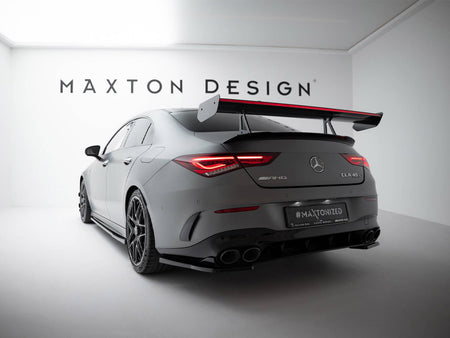 Maxton Design Carbon Spoiler With Upper Swan Mounting + LED Mercedes-Benz CLA Coupe C118 / C118 Facelift - CF-ME-CLA-118-WING5-UPP-245-P+LED - Image 2