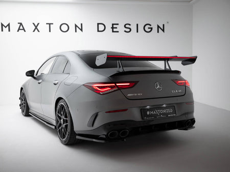 Maxton Design Carbon Spoiler With Upper Swan Mounting + LED Mercedes-Benz CLA Coupe C118 / C118 Facelift - CF-ME-CLA-118-WING5-UPP-245-P+LED - Image 3