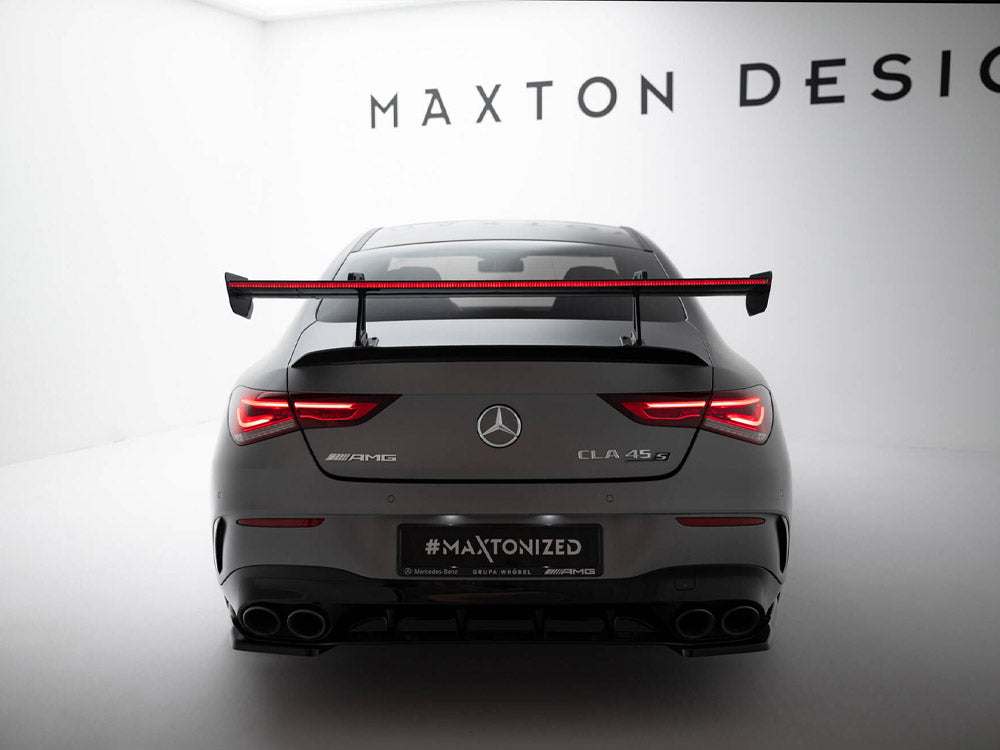 Maxton Design Carbon Spoiler With Upper Swan Mounting + LED Mercedes-Benz CLA Coupe C118 / C118 Facelift - CF-ME-CLA-118-WING5-UPP-245-P+LED - Image 4