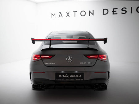 Maxton Design Carbon Spoiler With Upper Swan Mounting + LED Mercedes-Benz CLA Coupe C118 / C118 Facelift - CF-ME-CLA-118-WING5-UPP-245-P+LED - Image 4