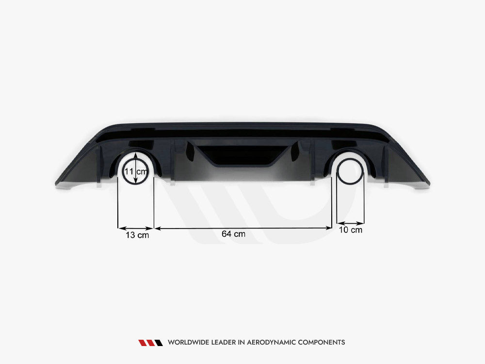 Rear Valance V.3 Ford Fiesta ST Mk8 - Textured