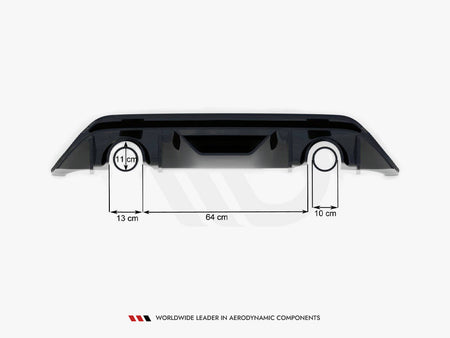 Rear Valance V.3 Ford Fiesta ST Mk8 - Textured