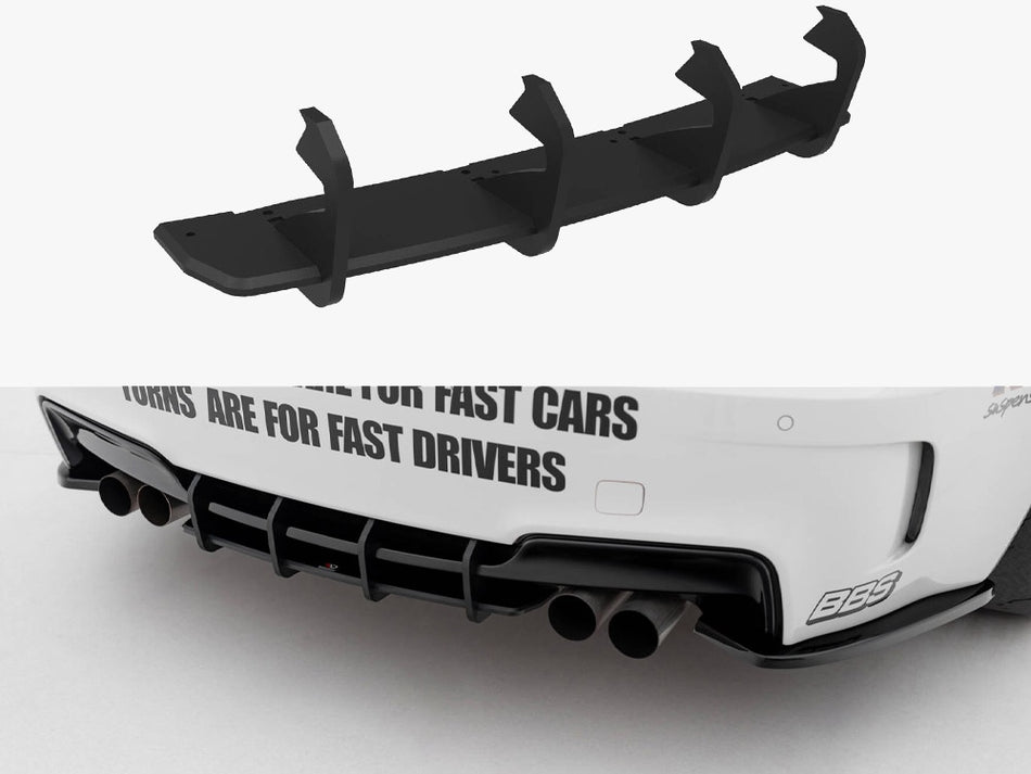 Maxton Design Street PRO Rear Diffuser BMW 1 M Coupe E82 - BM182MCNC-RS1B - Image 1