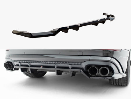 Rear Splitter (Vertical Bars) V.2 Audi SQ8 / Q8 S-Line Mk1 Facelift