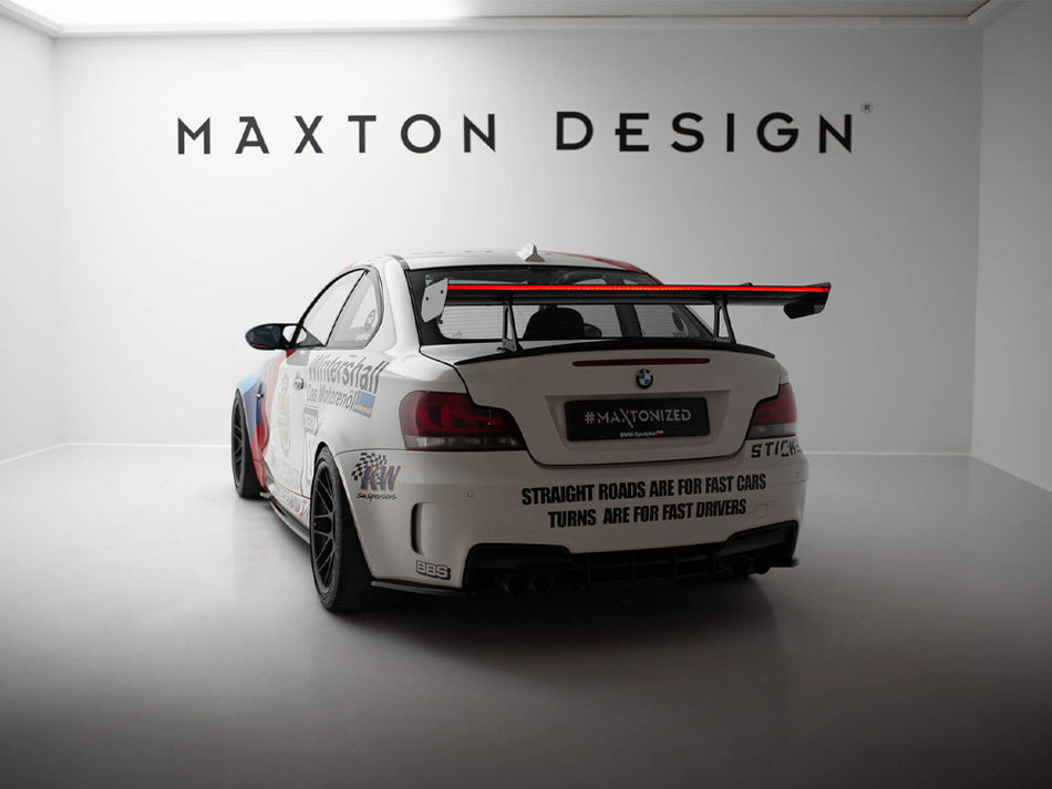 Maxton Design Carbon Spoiler With Upper Swan Mounting + LED BMW 1 M E82 - CF-BM-1-82-M-WING5-UPP-245-P+LED - Image 2