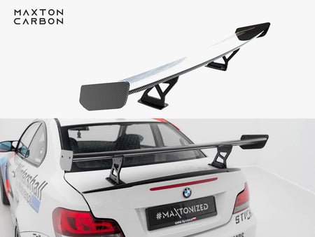 Maxton Design Carbon Spoiler With Internal Brackets Uprights V.2 BMW 1 M E82 - CF-BM-1-82-M-WING5-INT-245-P-2 - Image 1