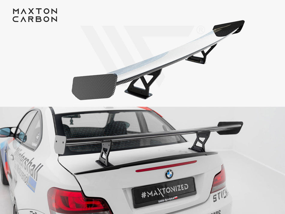 MAXTON DESIGN Carbon Spoiler With Internal Brackets Uprights V.2 BMW 1 M E82