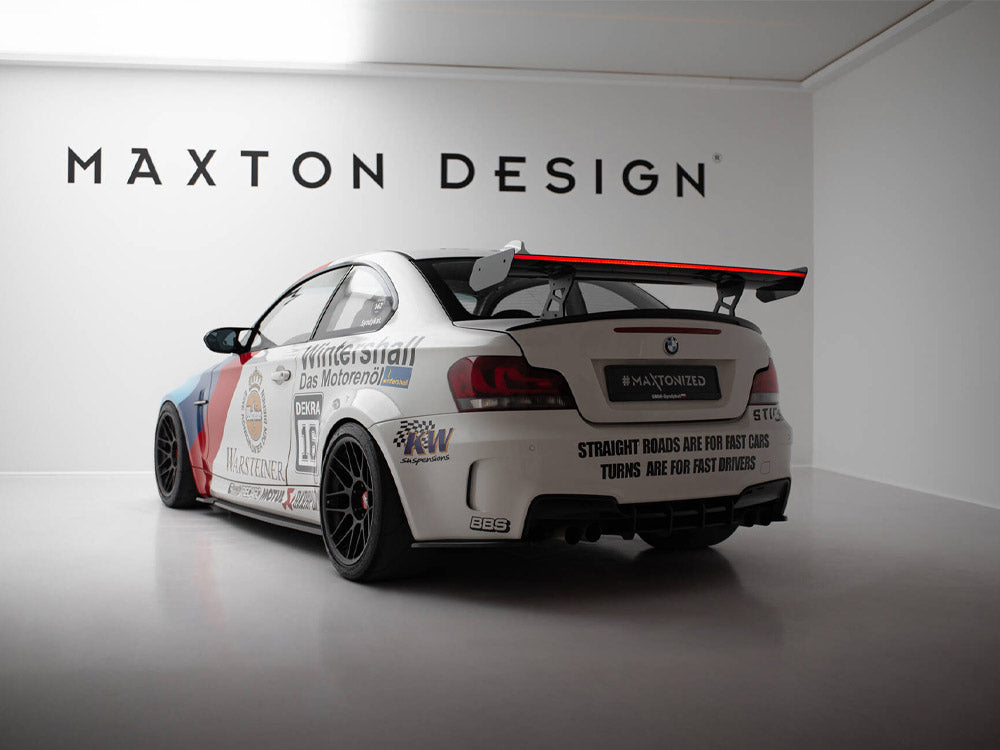 Carbon Spoiler With Internal Brackets Uprights V.2 + LED BMW 1 M E82