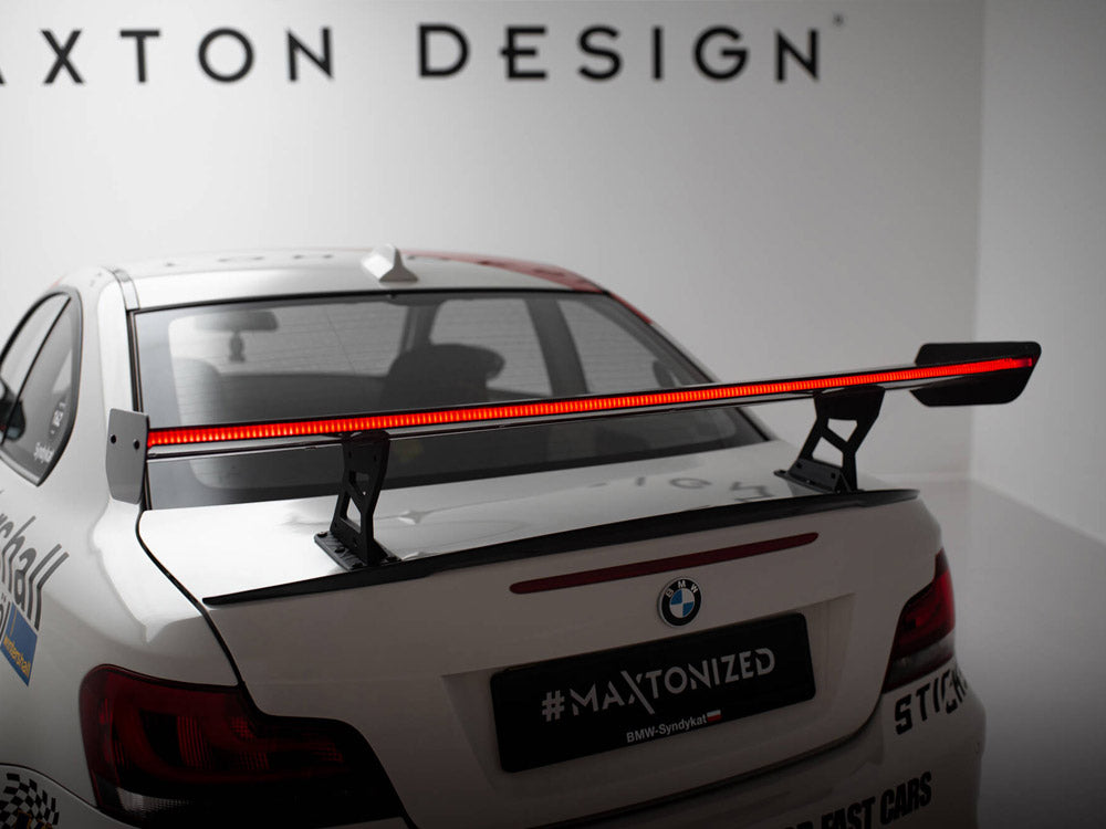 Carbon Spoiler With Internal Brackets Uprights V.2 + LED BMW 1 M E82