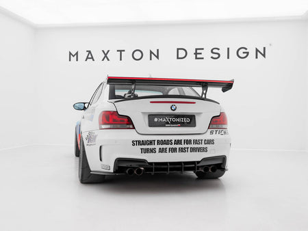 Carbon Spoiler With Internal Brackets Uprights V.2 + LED BMW 1 M E82