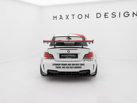 Carbon Spoiler With Internal Brackets Uprights V.2 + LED BMW 1 M E82