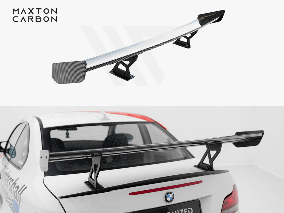 MAXTON DESIGN Carbon Spoiler With Internal Brackets Uprights V.1 BMW 1 M E82