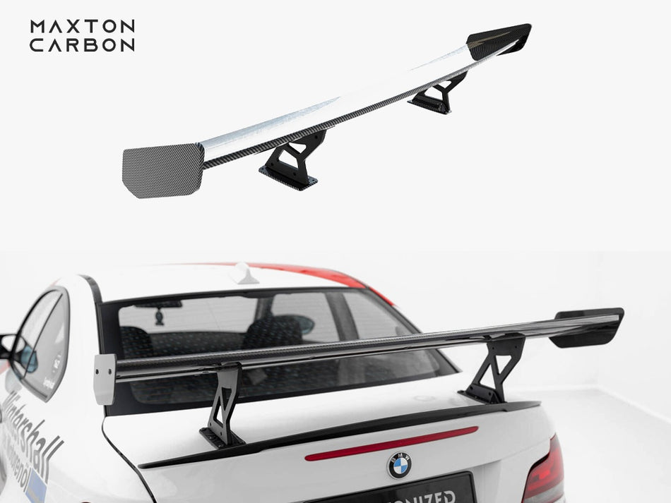 Maxton Design Carbon Spoiler With Internal Brackets Uprights V.1 BMW 1 M E82 - CF-BM-1-82-M-WING5-INT-245-P-1 - Image 1