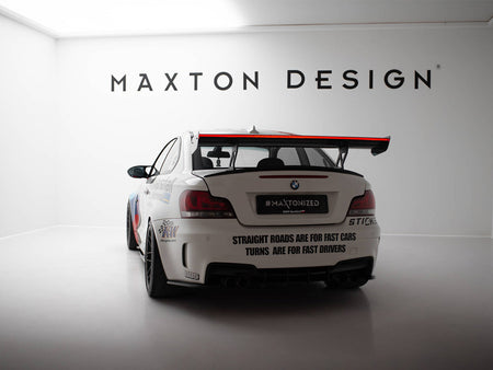 Carbon Spoiler With Internal Brackets Uprights V.1 + LED BMW 1 M E82