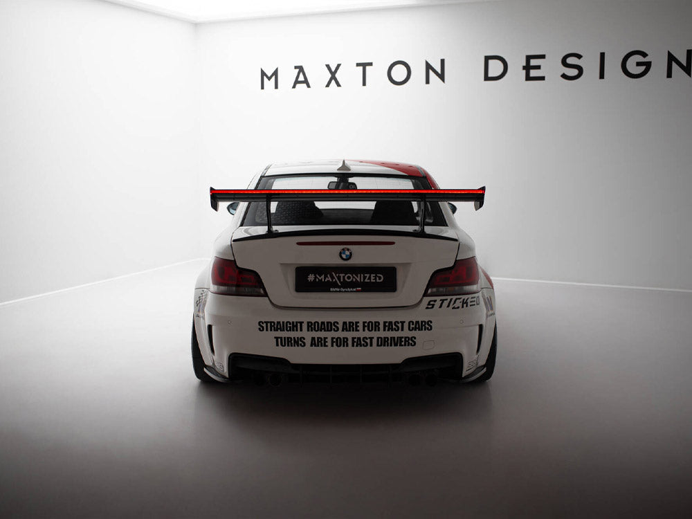 Carbon Spoiler With Internal Brackets Uprights V.1 + LED BMW 1 M E82