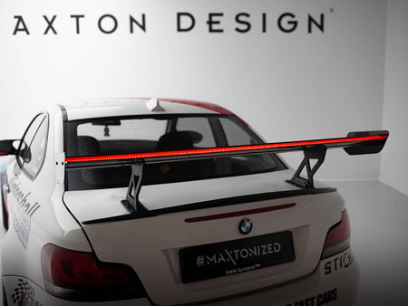 Carbon Spoiler With Internal Brackets Uprights V.1 + LED BMW 1 M E82