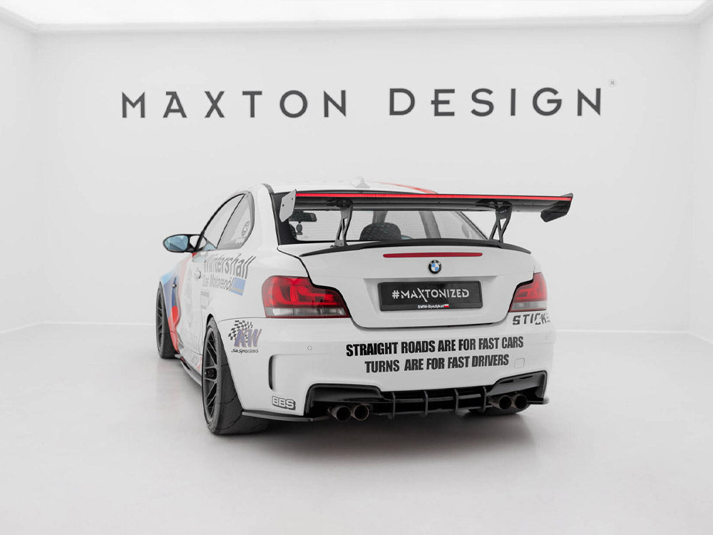 Carbon Spoiler With Internal Brackets Uprights V.1 + LED BMW 1 M E82