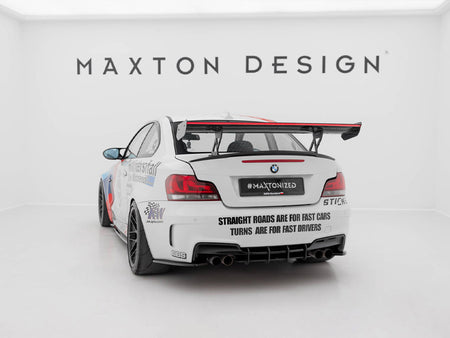 Carbon Spoiler With Internal Brackets Uprights V.1 + LED BMW 1 M E82