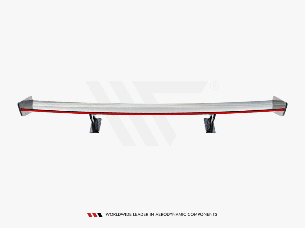 Carbon Spoiler With Internal Brackets Uprights V.1 + LED BMW 1 M E82