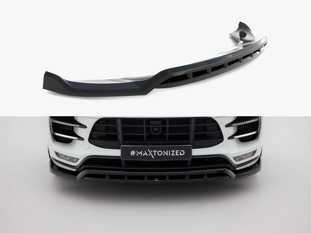 Maxton Design Front Splitter Porsche Macan Turbo Mk1 - PO-MA-1-TURBO-FD1G+FD1RG - Image 1