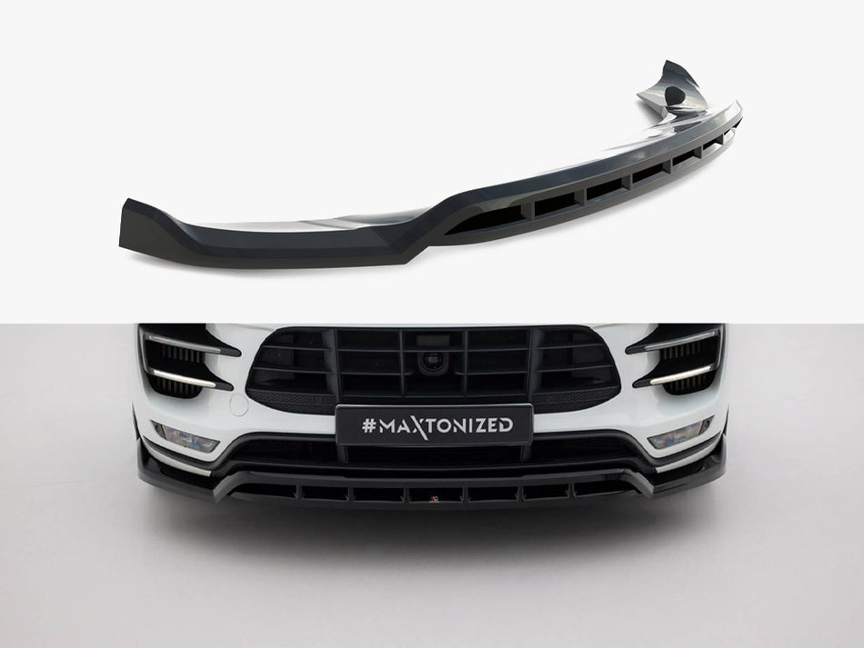 Maxton Design Front Splitter Porsche Macan Turbo Mk1 - PO-MA-1-TURBO-FD1G+FD1RG - Image 1