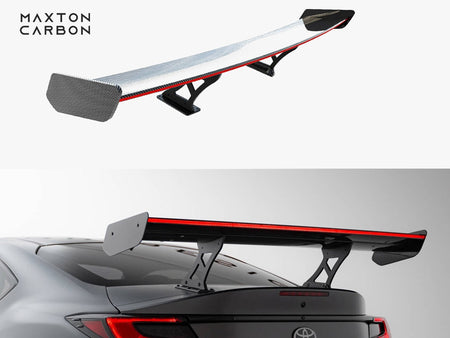 Maxton Design Carbon Spoiler With Internal Brackets Uprights + LED Toyota GR86 - CF-TO-GR86-1-WING5-INT-245-P-2+LED - Image 1