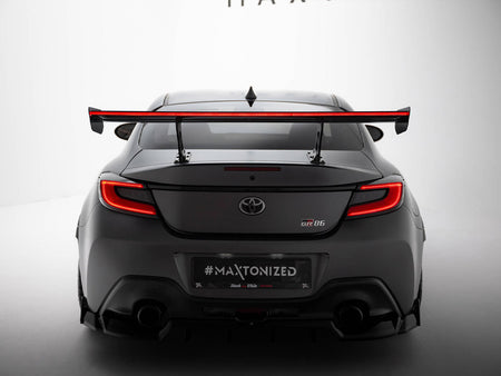Maxton Design Carbon Spoiler With Internal Brackets Uprights + LED Toyota GR86 - CF-TO-GR86-1-WING5-INT-245-P-2+LED - Image 4