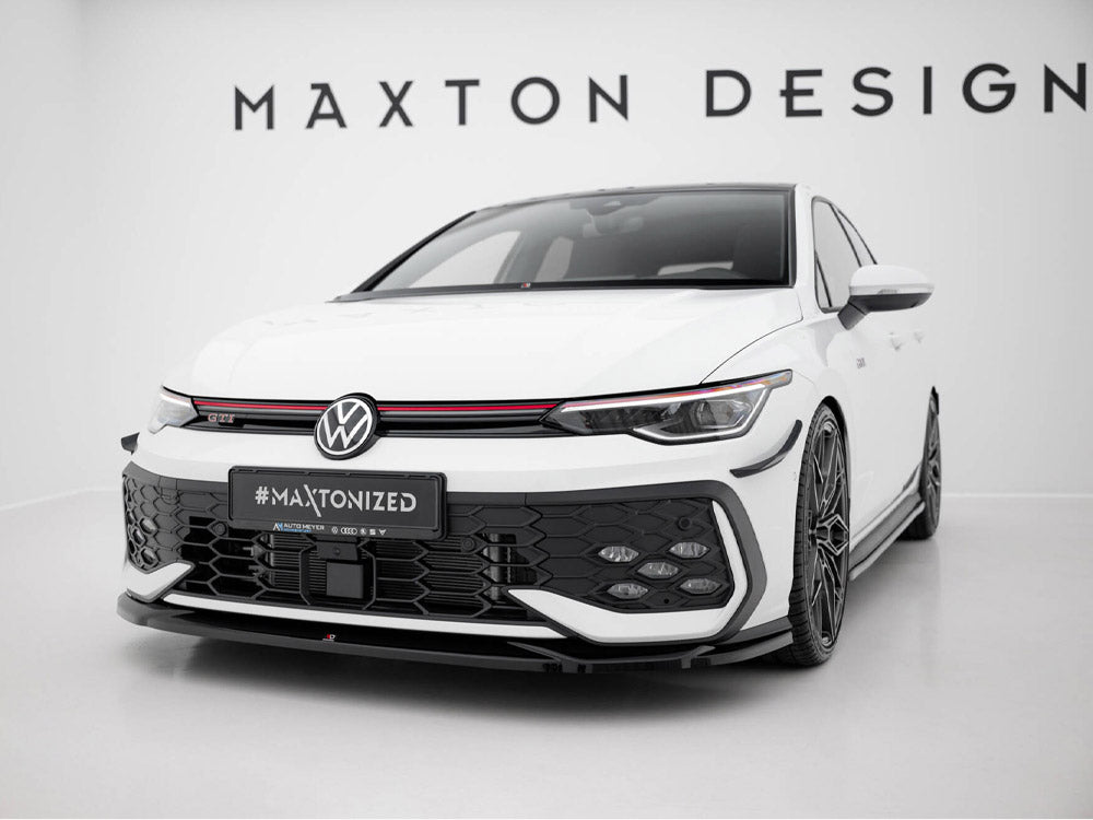 Front Splitter V.4 Volkswagen Golf GTI / GTE / R-Line Mk8 Facelift