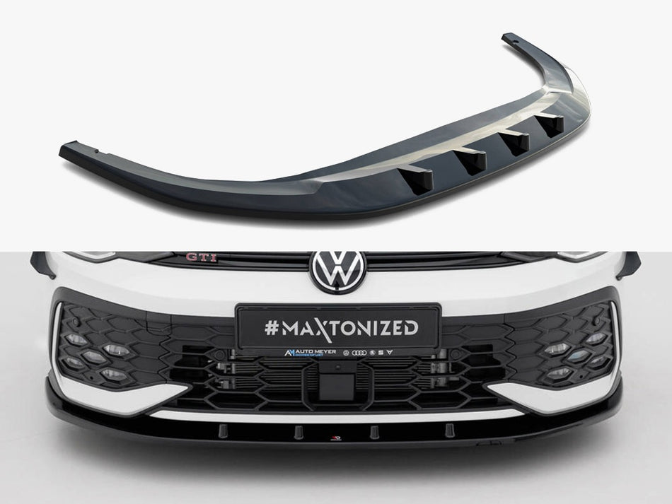 Maxton Design Front Splitter V.1 Volkswagen Golf GTI / GTE / R-Line Mk8 Facelift - VW-GO-8F-GTI-FD1G - Image 1