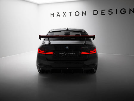 Maxton Design Carbon Spoiler With Internal Brackets Uprights + LED BMW 5 / M5 Sedan G30 / F90 - CF-BM-5-G30-MPACK-WING5-INT-245-P+LED - Image 4