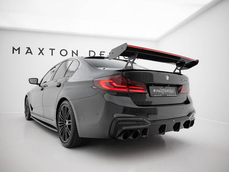 Maxton Design Carbon Spoiler With Internal Brackets Uprights + LED BMW 5 / M5 Sedan G30 / F90 - CF-BM-5-G30-MPACK-WING5-INT-245-P+LED - Image 5
