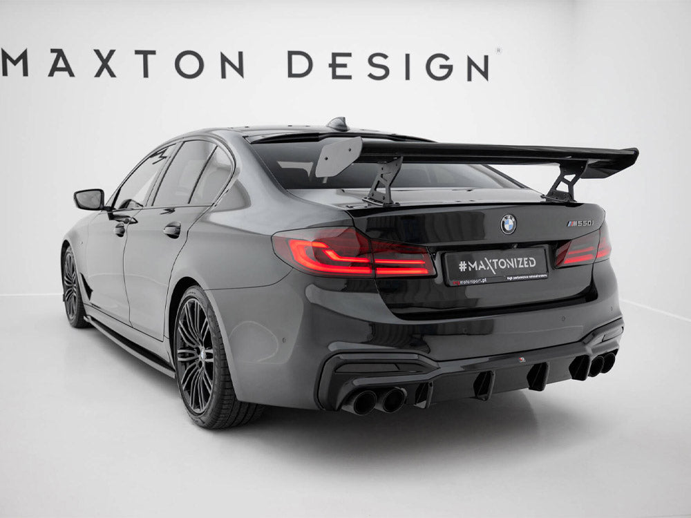 Maxton Design Carbon Spoiler With Internal Brackets Uprights BMW 5 / M5 Sedan G30 / F90 - CF-BM-5-G30-MPACK-WING5-INT-245-P-1 - Image 2