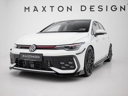 Maxton Design Front Splitter V.3 + Flaps Volkswagen Golf GTI / GTE / R-Line Mk8 Facelift - VW-GO-8F-GTI-FD3G+FSF1B - Image 2