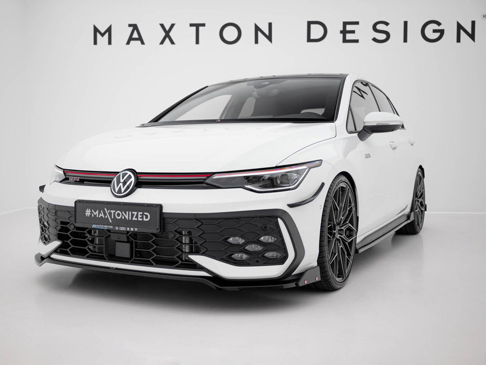 Maxton Design Front Splitter V.3 + Flaps Volkswagen Golf GTI / GTE / R-Line Mk8 Facelift - VW-GO-8F-GTI-FD3G+FSF1B - Image 2