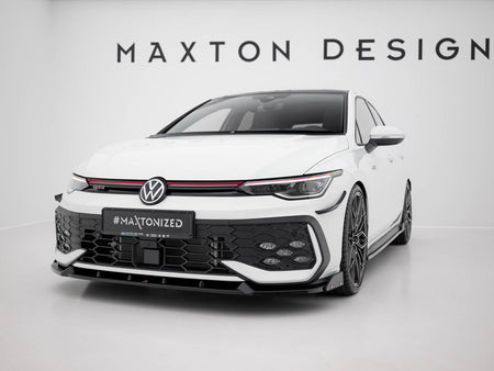 Maxton Design Front Splitter V.2 + Flaps Volkswagen Golf GTI / GTE / R-Line Mk8 Facelift - VW-GO-8F-GTI-FD2G+FSF1B - Image 2