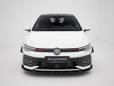 Maxton Design Front Splitter V.2 + Flaps Volkswagen Golf GTI / GTE / R-Line Mk8 Facelift - VW-GO-8F-GTI-FD2G+FSF1B - Image 3