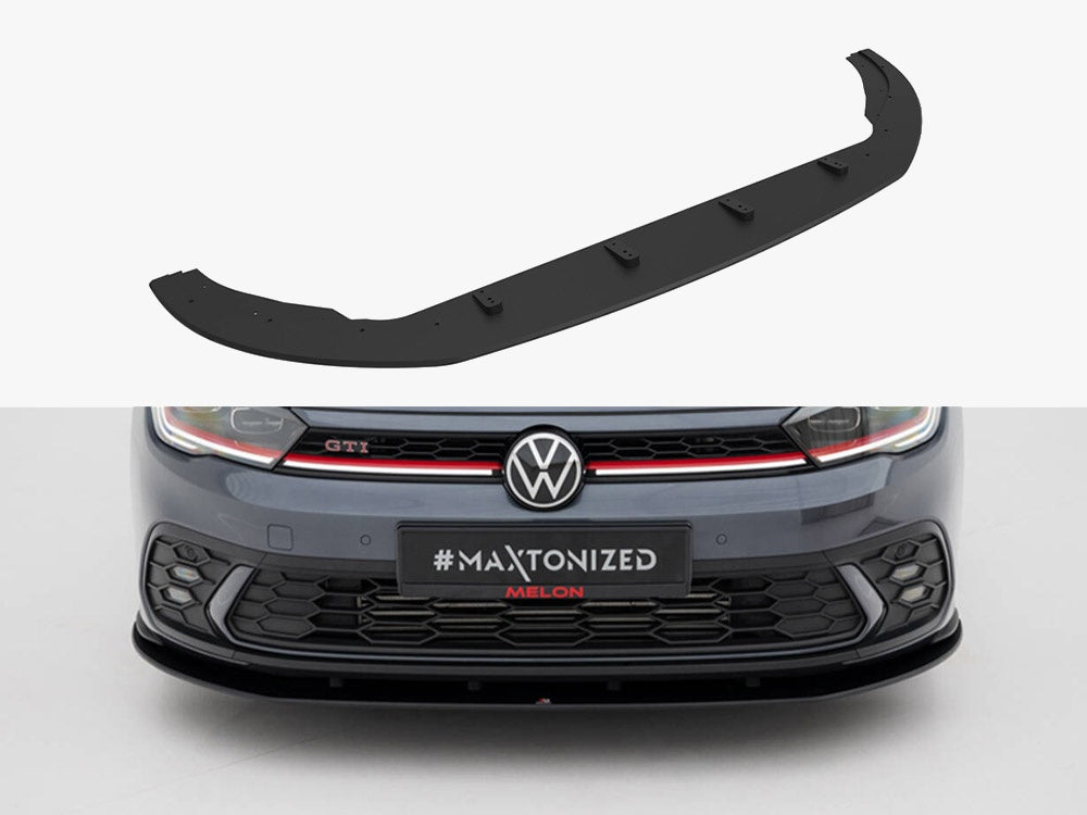 Maxton Design Street PRO Front Splitter Volkswagen Polo GTI Mk6 Facelift - VWPO6FGTICNC-FD1B - Image 1