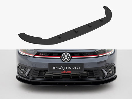 Maxton Design Street PRO Front Splitter Volkswagen Polo GTI Mk6 Facelift - VWPO6FGTICNC-FD1B - Image 1