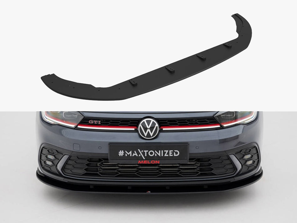 Maxton Design Street PRO Front Splitter Volkswagen Polo GTI Mk6 Facelift - VWPO6FGTICNC-FD1B - Image 1